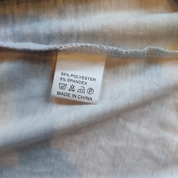 Stellah Tie-Dye Long Sleeve Open Waterfall Cardigan, size L - Picture 5 of 5